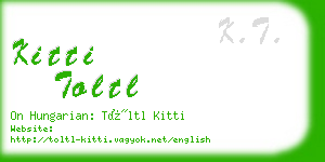 kitti toltl business card